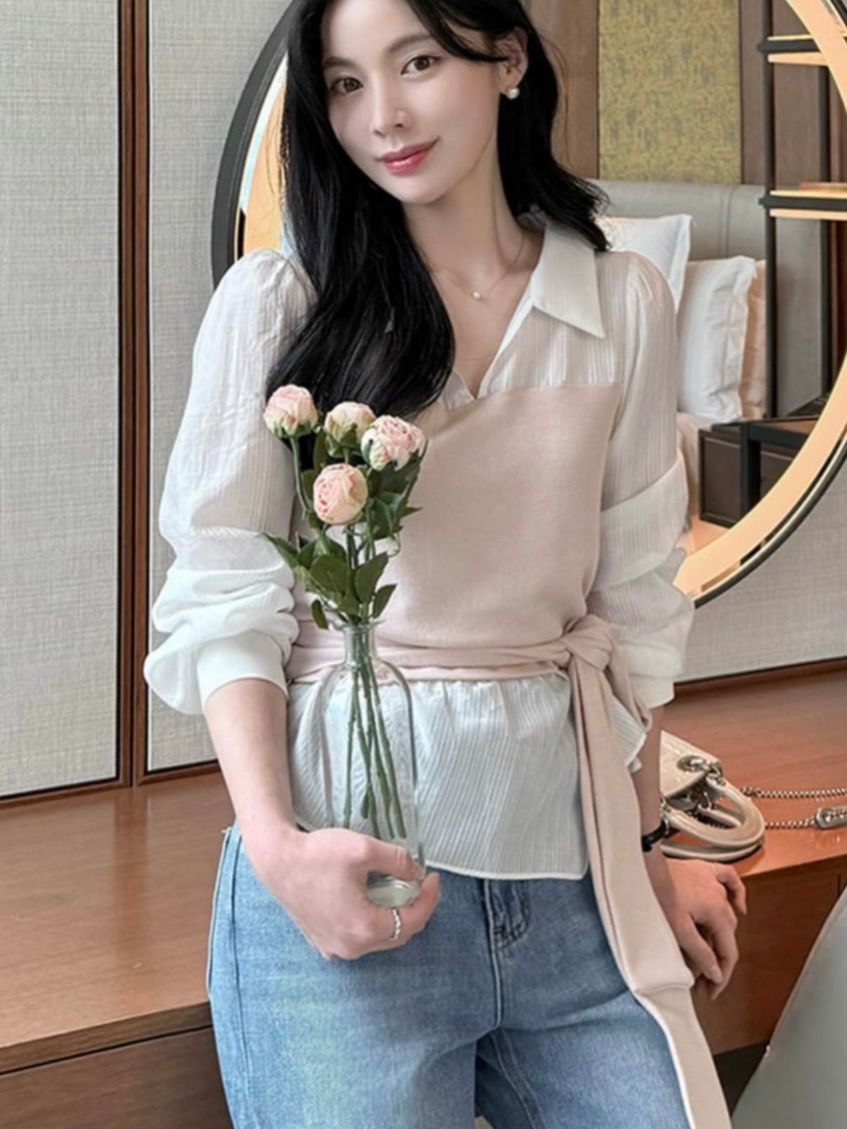 MS60301  Aurelia tie waist set