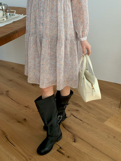 MS60258 Soft bloom midi dress