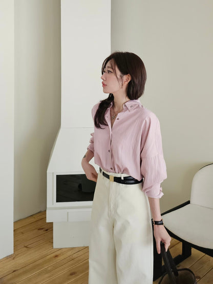 MS60218 Mono color blouse