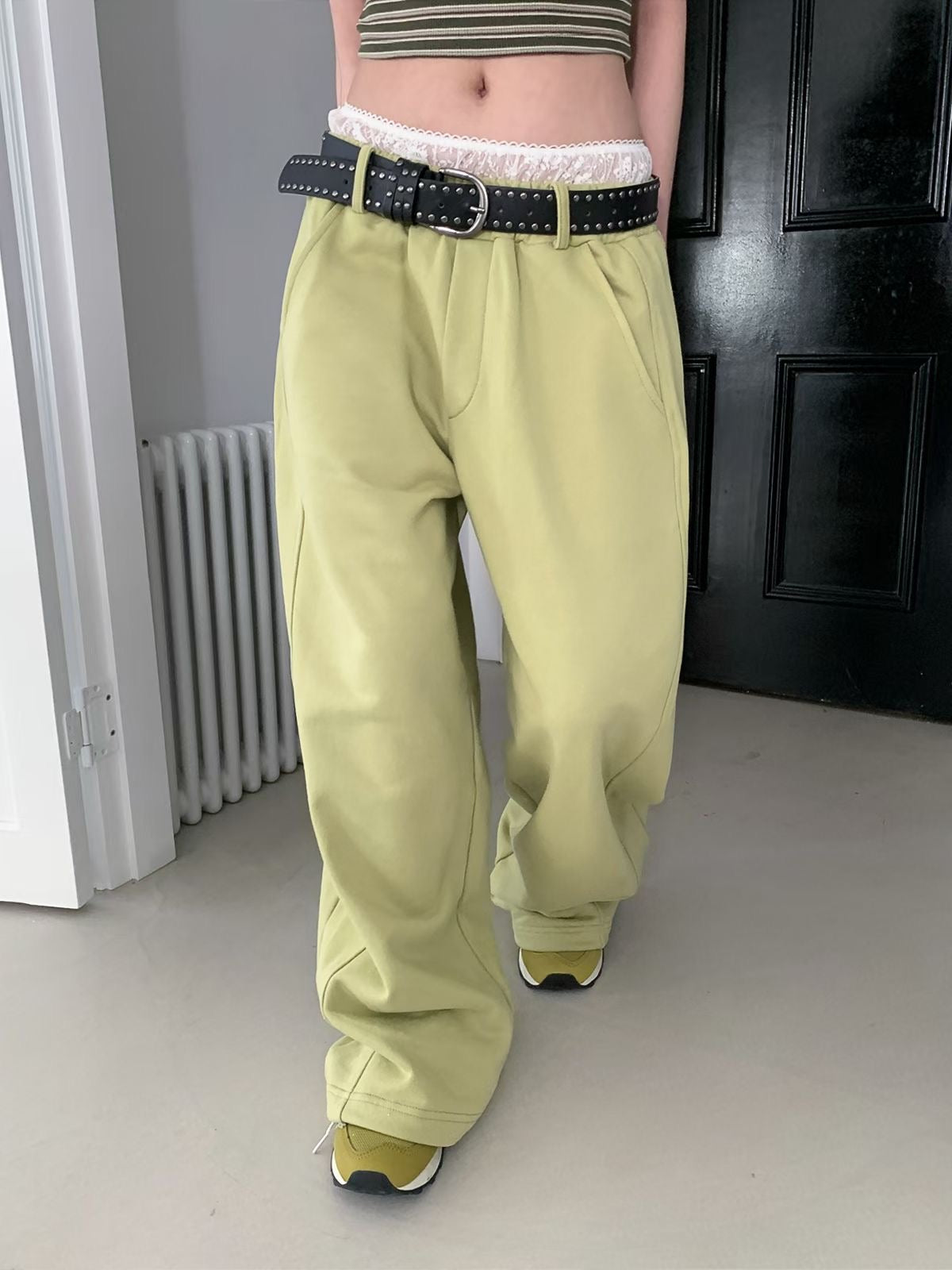 MS60413 Lace layer drawstring pants