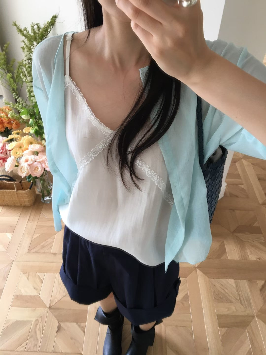 MS60545 Icy chiffon cardigan
