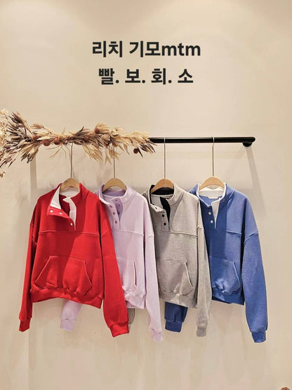 MS51241 Mix color fleece sweater