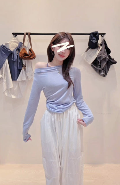 MS60911 Eve boatneck wool blended top