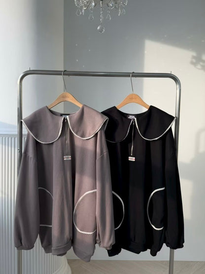 MS60225 Moon curve collar dress