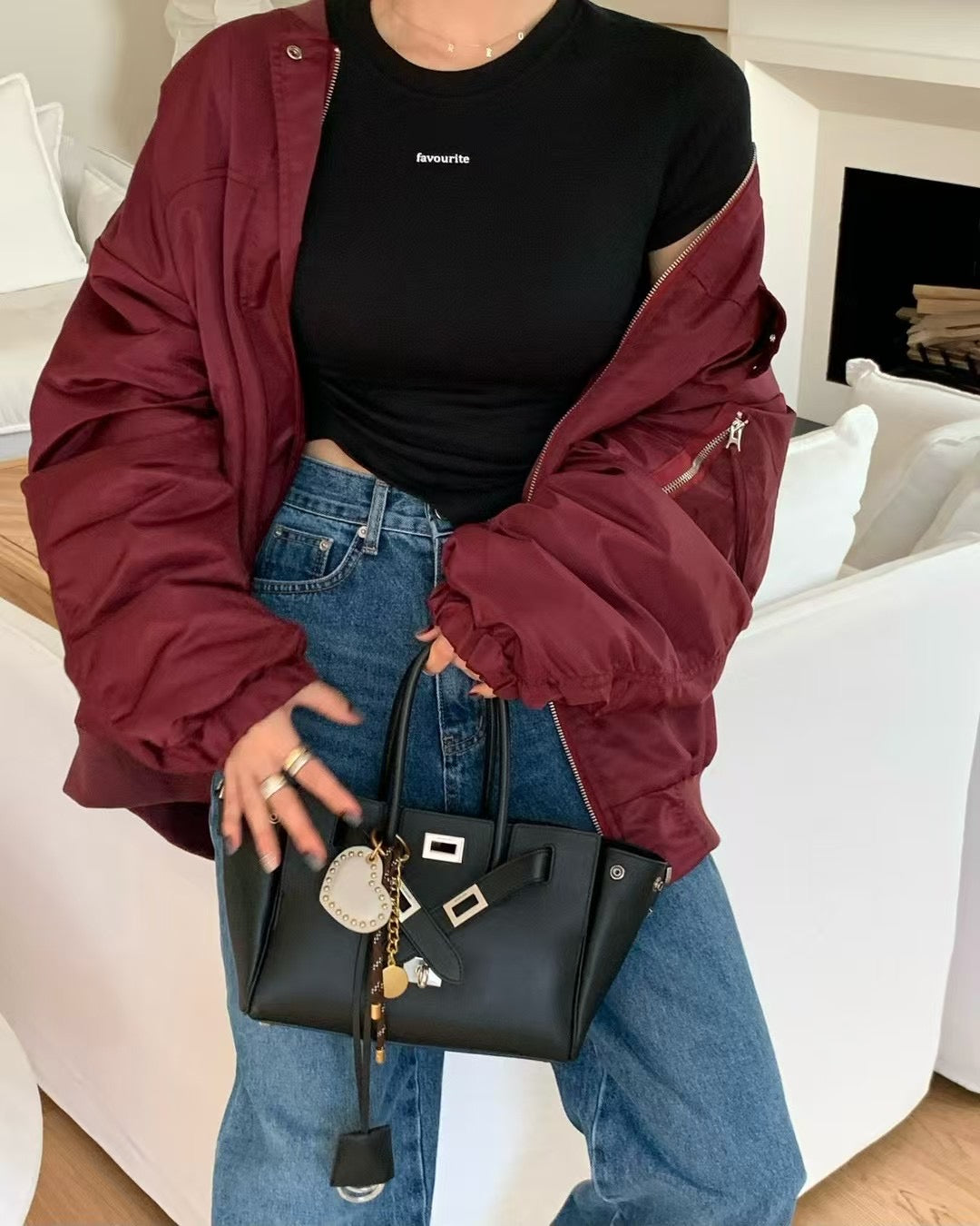 MS51006 Favorite slit crop tee