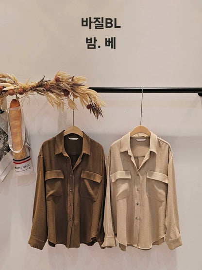 MS51003 Gentle suede effect blouse