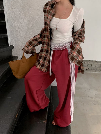 MS60812 Vintage frayed plaid shirt