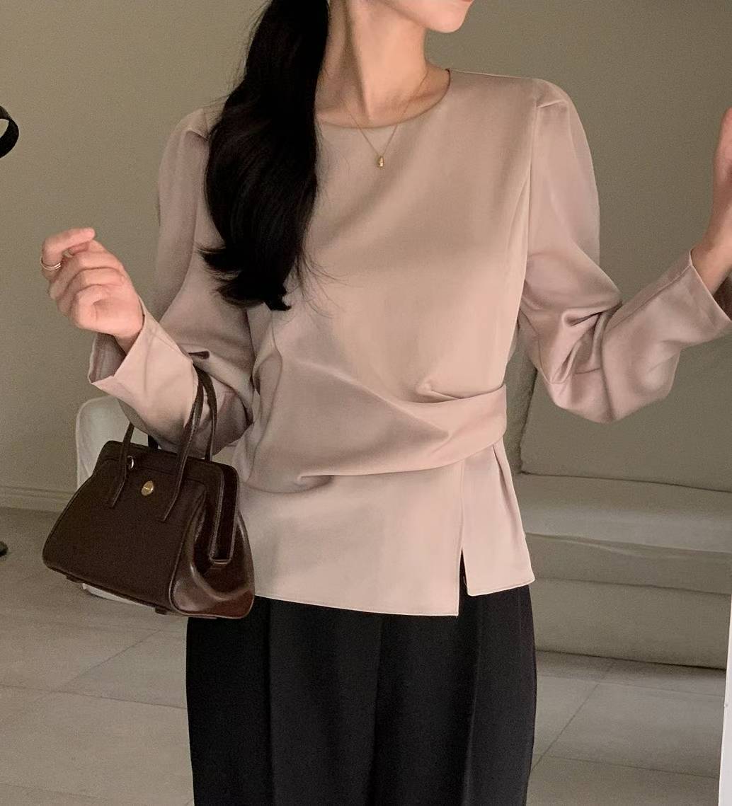 MS50953 Classic tie ribbon blouse