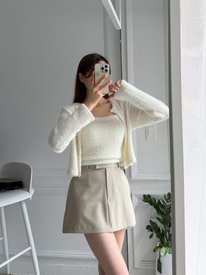 MS51061 Fluffy cardigan set