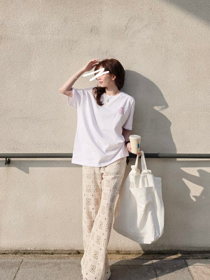 MS60422 Simple word boyfriend tee