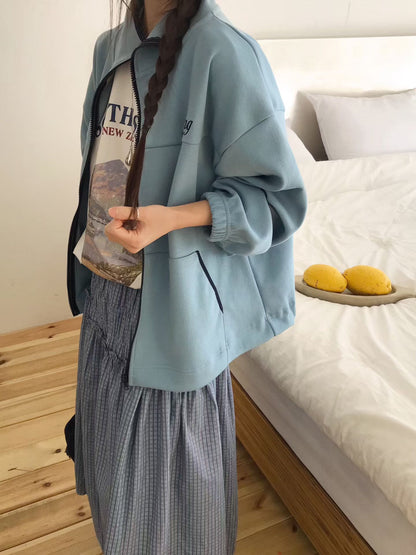 MS60229 Soft blush zip jacket
