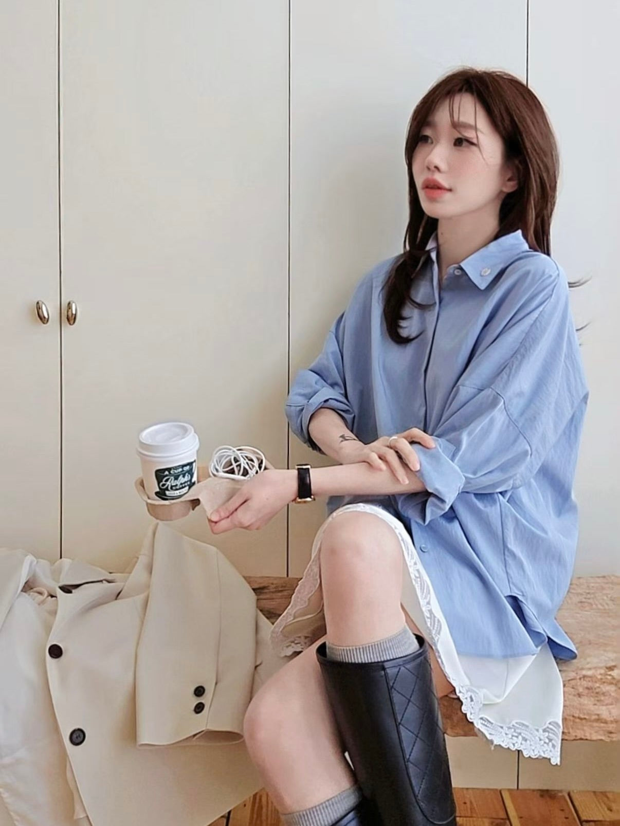MS60218 Mono color blouse