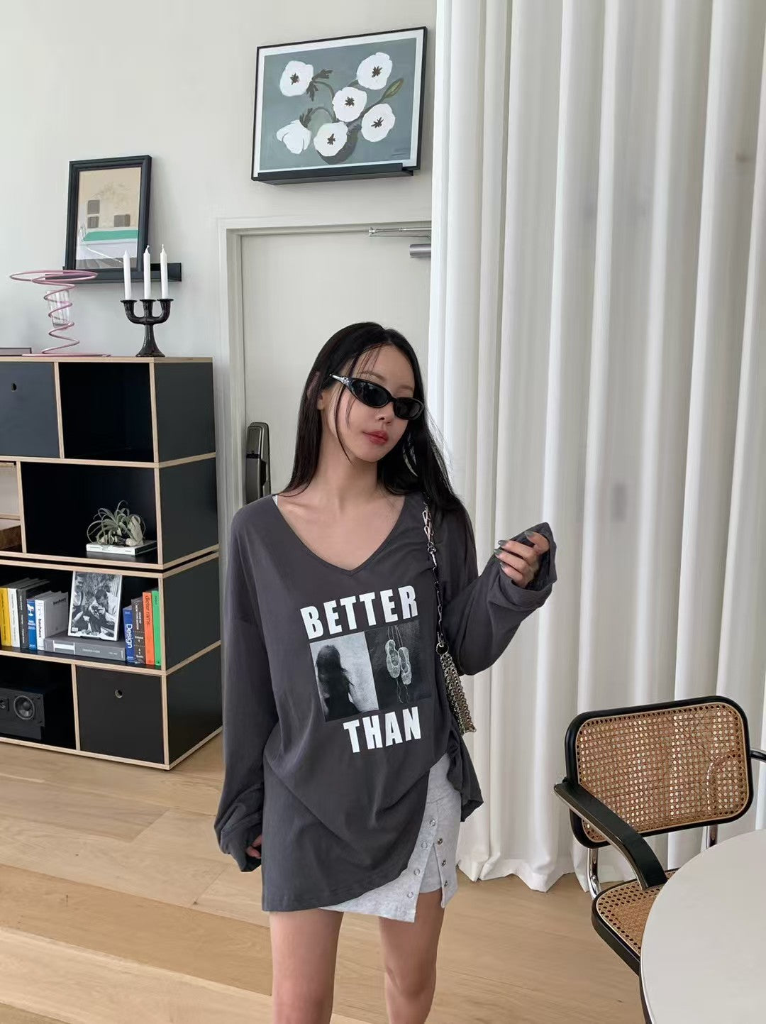MS60617 Retro style loose top