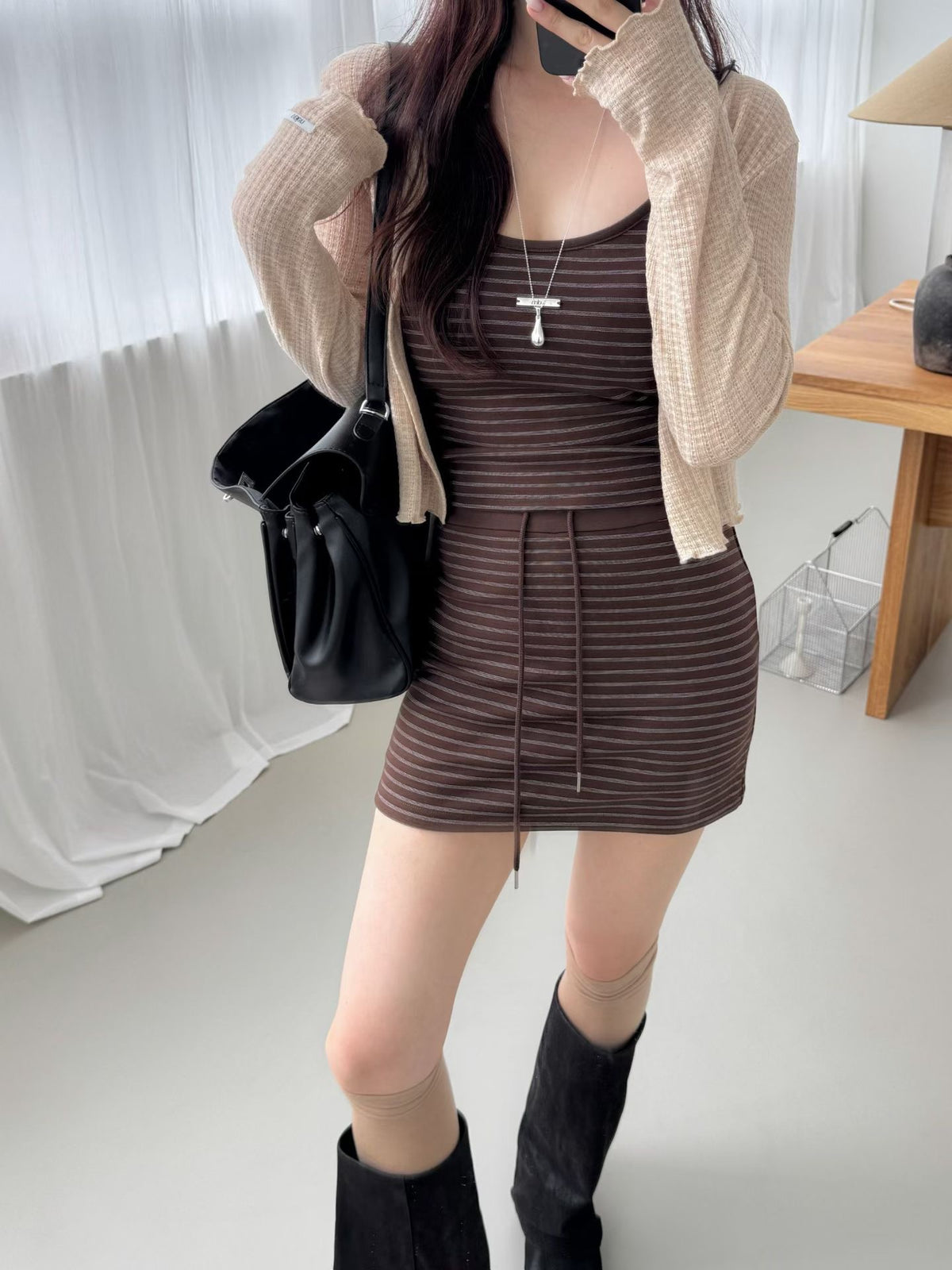MS60917 Daily casual crop cardigan