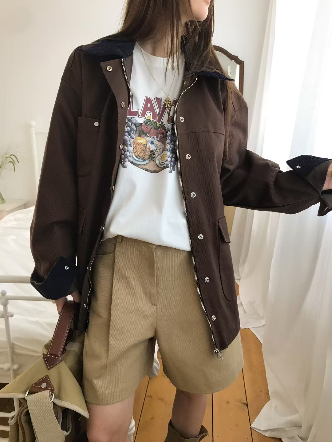 MS50957 Autumn dual colors mix jacket