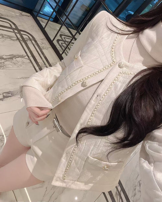MS51204 Jennie tweed white outer