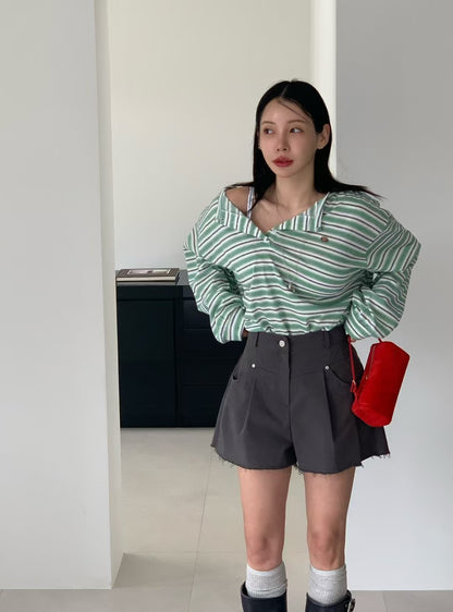 MS60318 High waist A line shorts