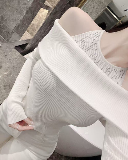 MS51010 Crystal off shoulder top