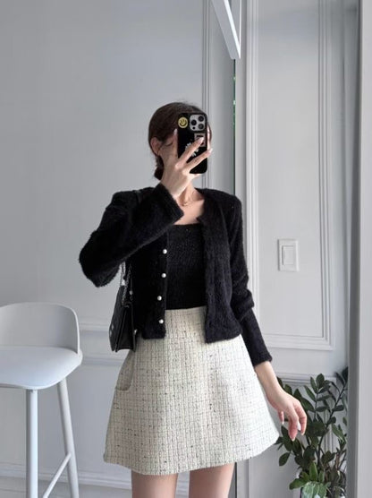 MS51061 Fluffy cardigan set