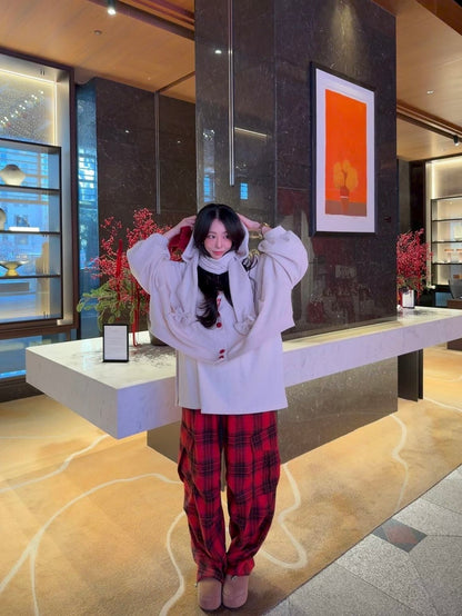 MS51237 British checked street trousers