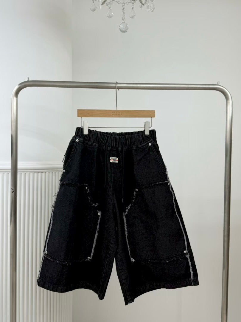MS60241 Raw edge wide shorts