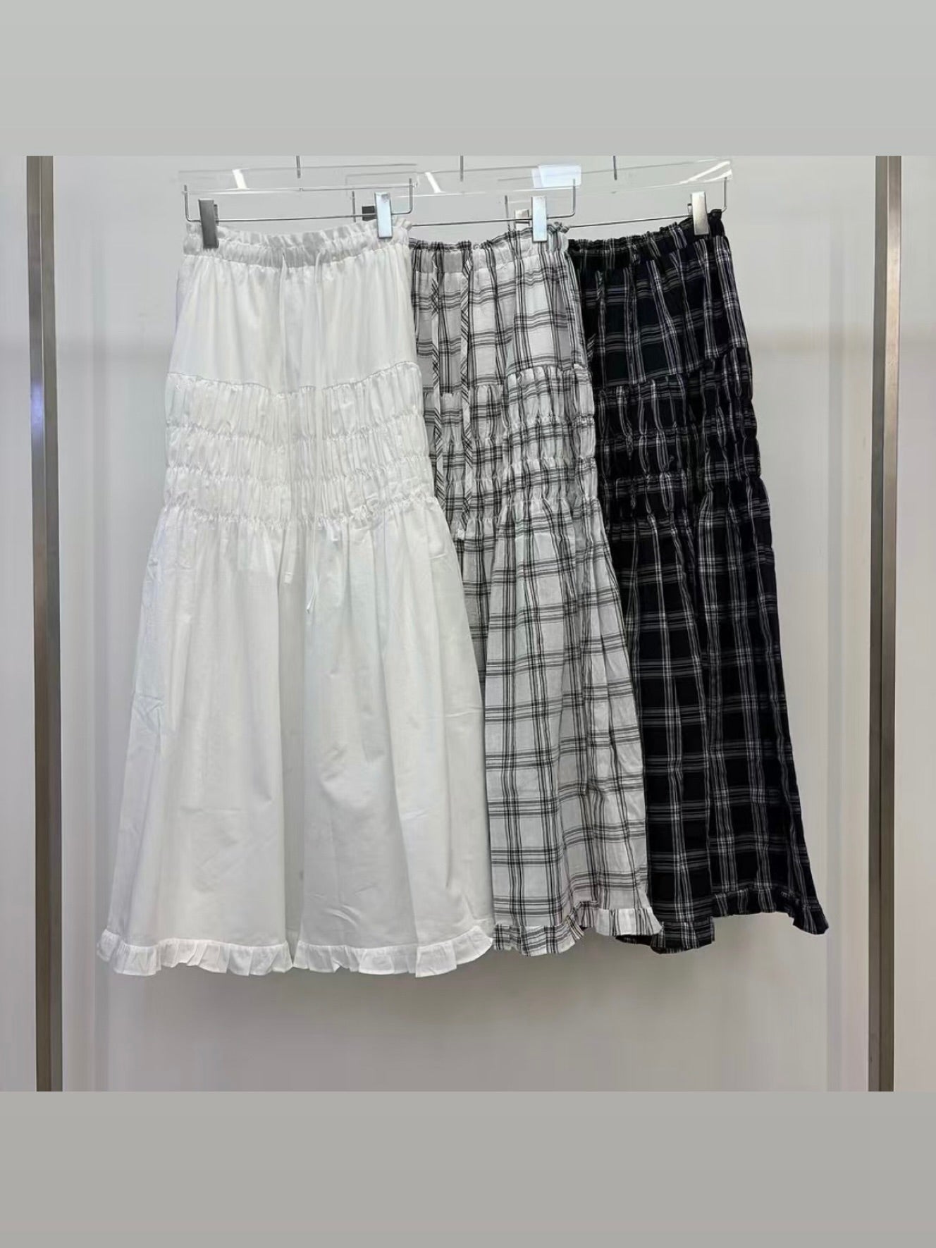 MS60616 Lattice maxi skirt