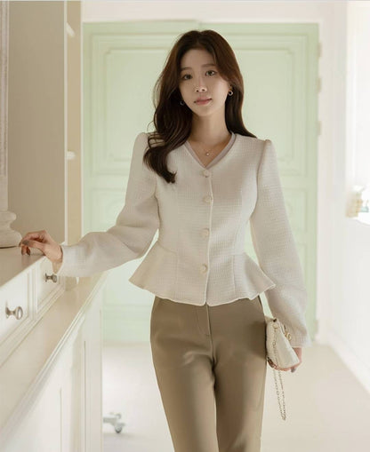 MS50952 Elegant glossy blouse