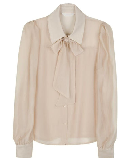 MS60231 Soft ribbon blouse