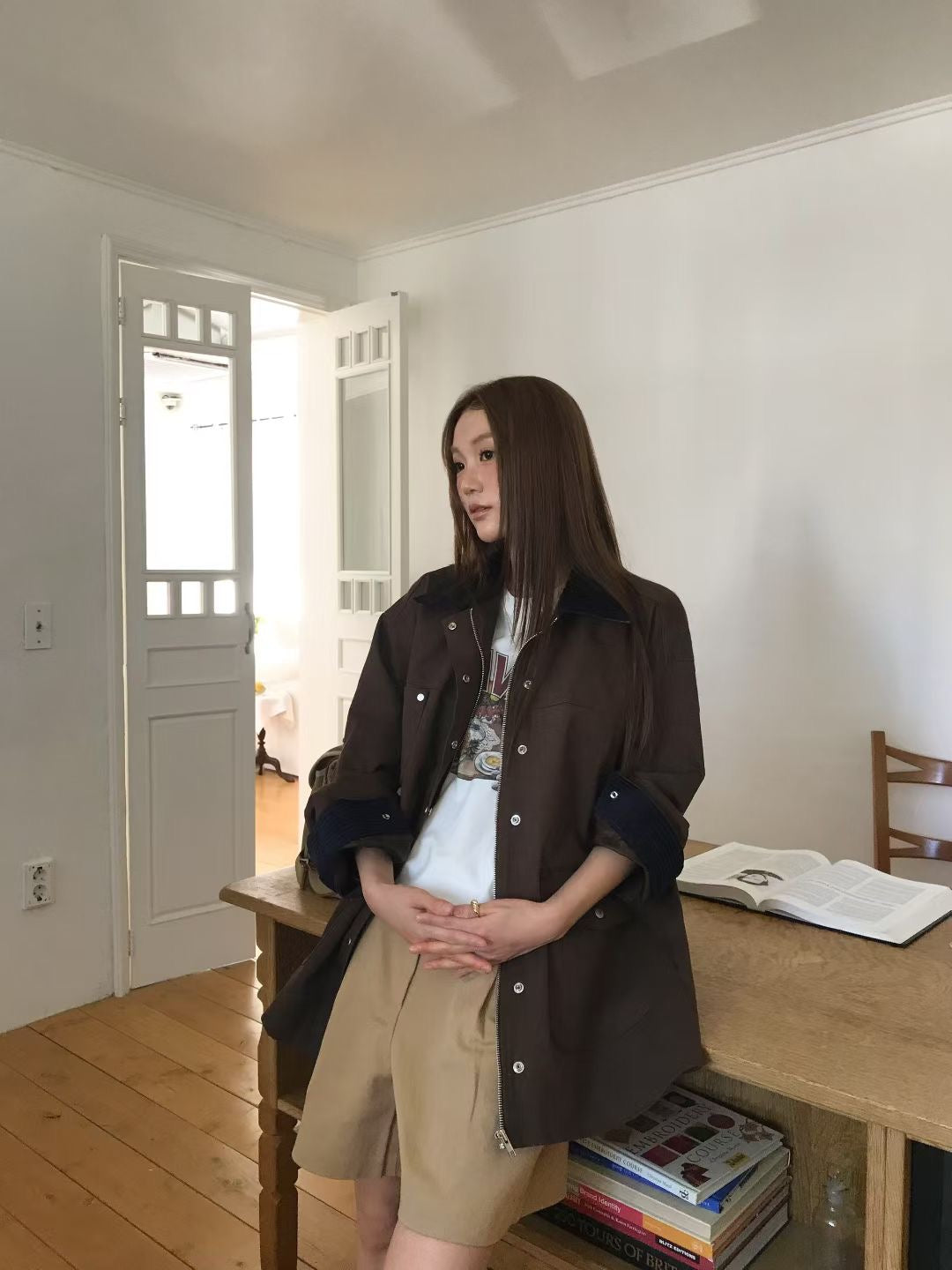 MS50957 Autumn dual colors mix jacket