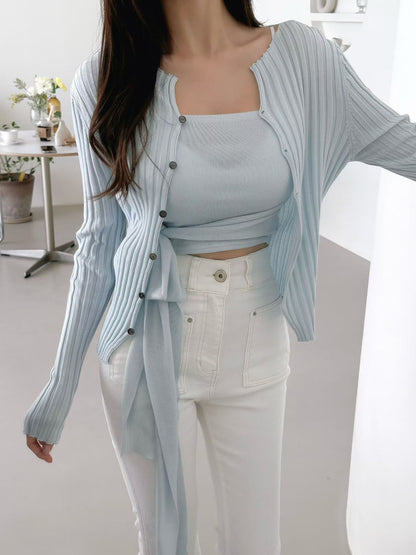 MS60319 Ribbon knit wrap set
