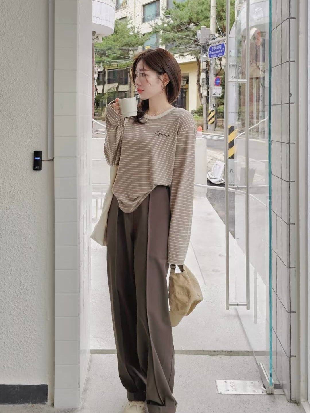 MS51079 Mochi signature stripes top