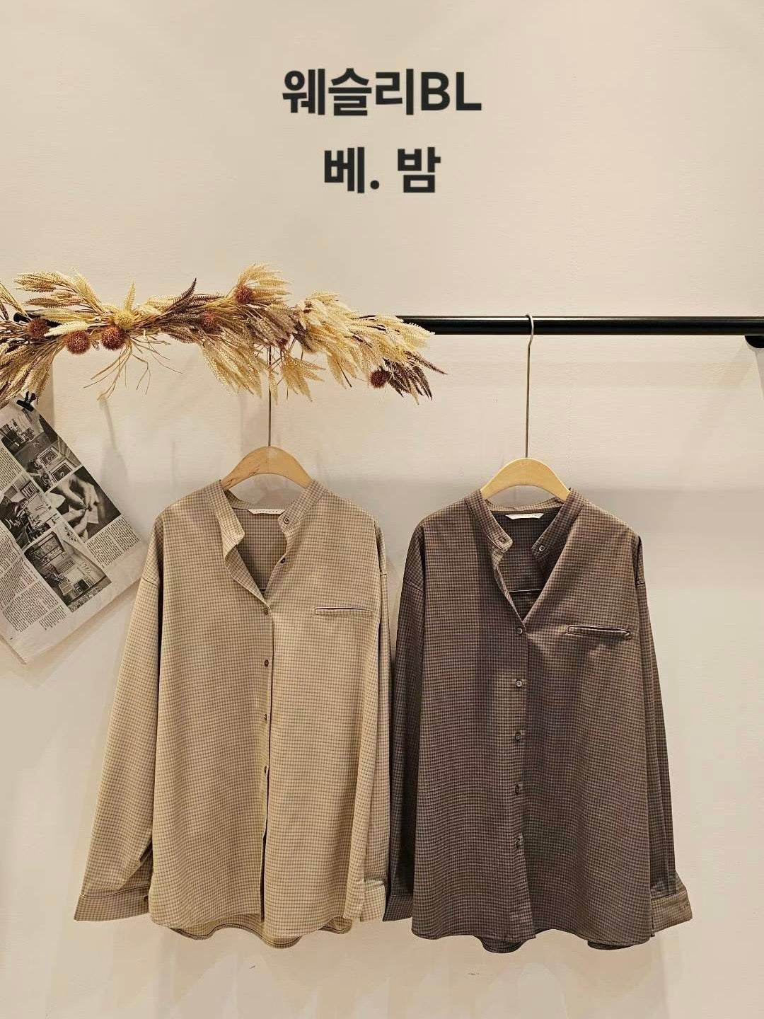 MS51118 Theresa checked blouse