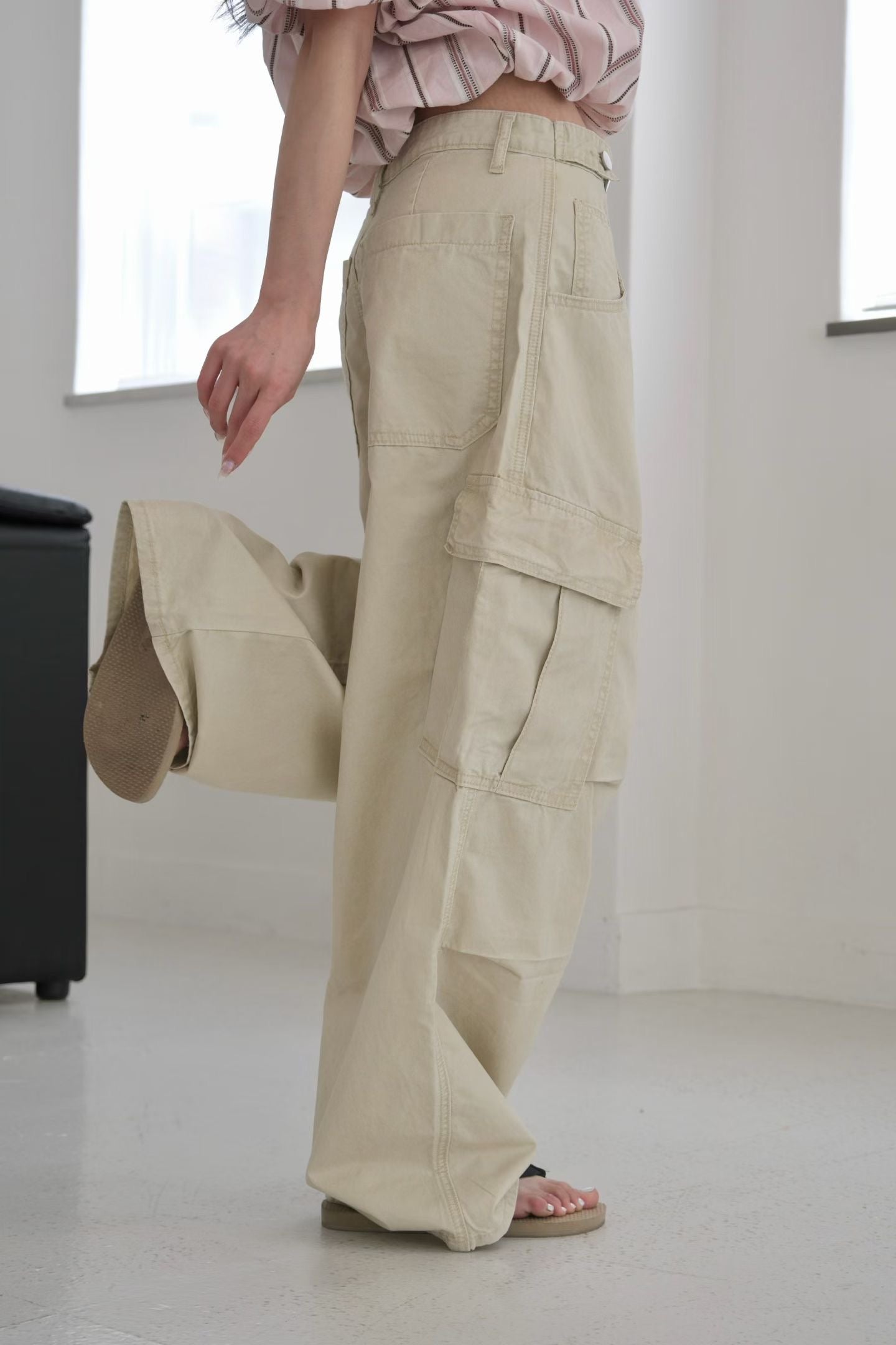 MS60634 Retro wide trousers