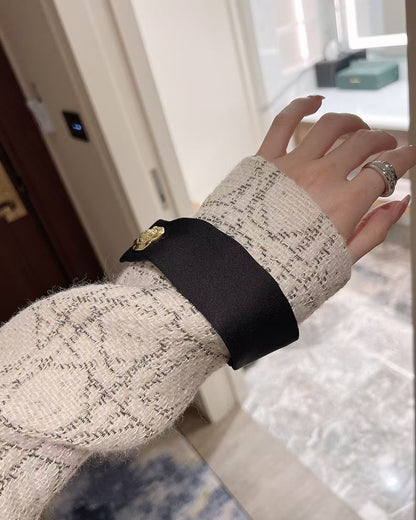 MS60310 Contrast collar tweed jacket