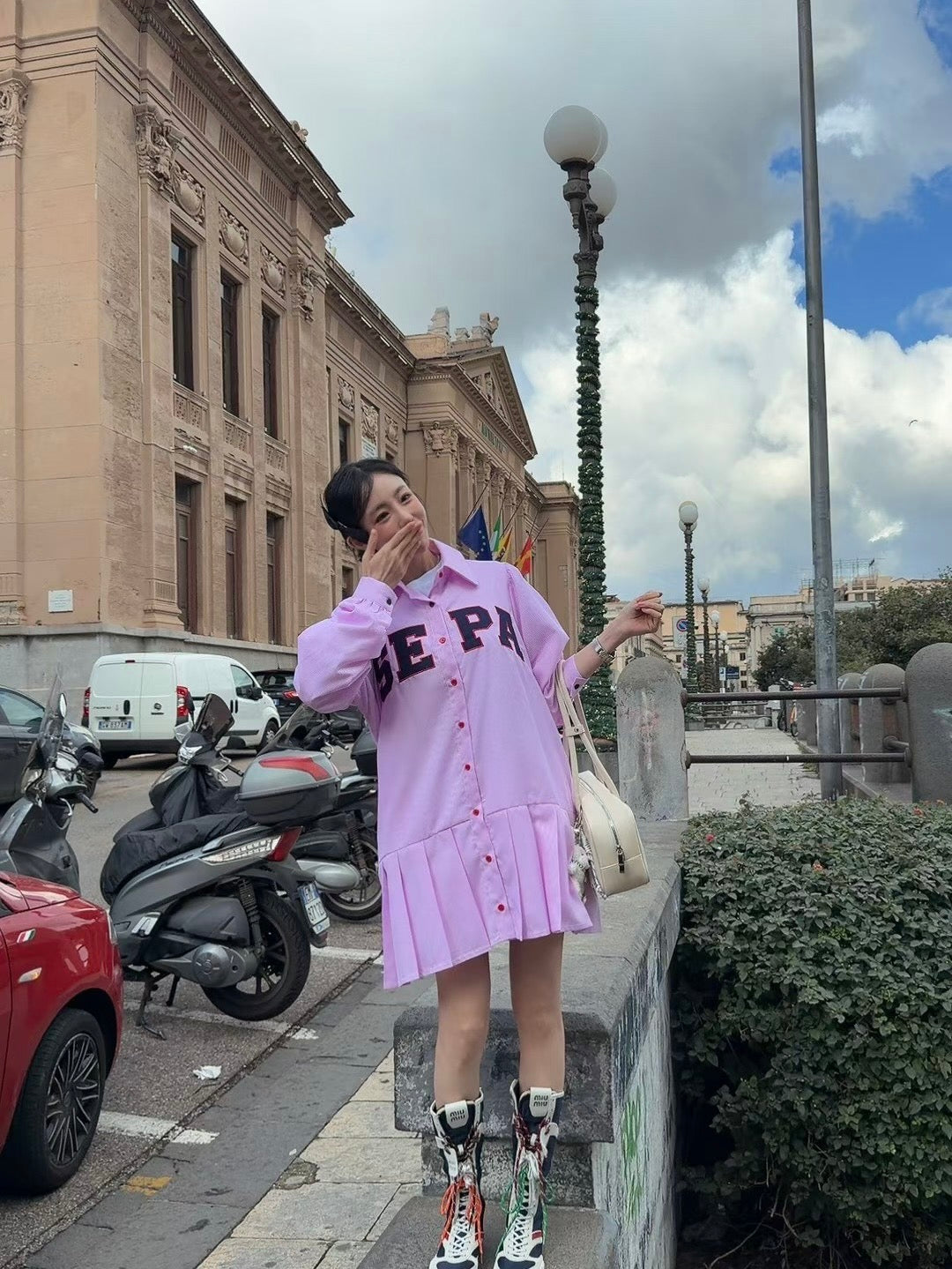 MS60250 Varsity shirt dress