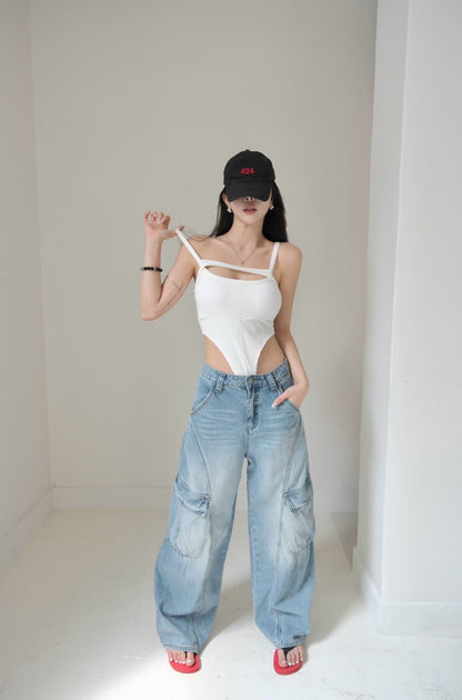 MS60631 Jade street style cross top