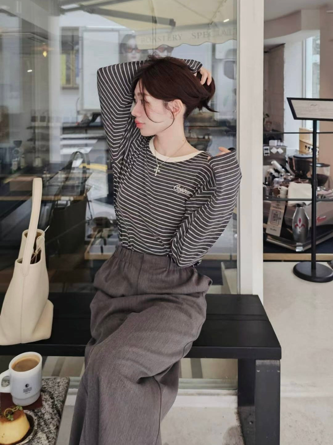 MS51079 Mochi signature stripes top