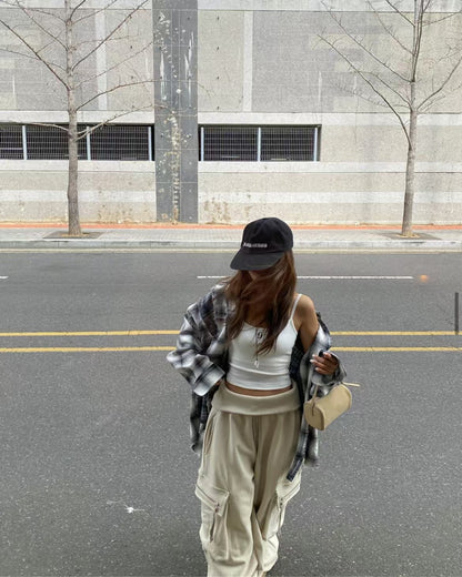 MS60215 Vintage checked blouse outer