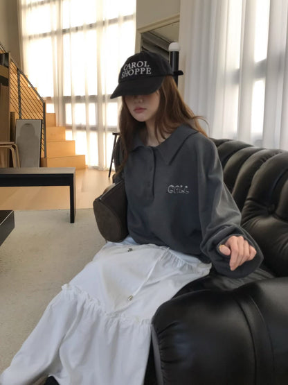 MS51066 Lazy collar long sleeve