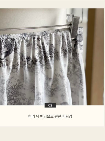 MS60234 Moon veil midi skirt