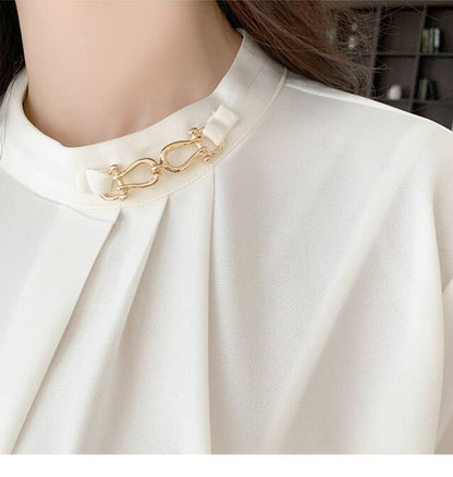 MS50956 Frill chiffon blouse