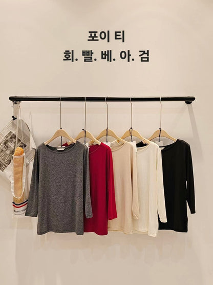 MS50945 Wool tencel blended jersey tee