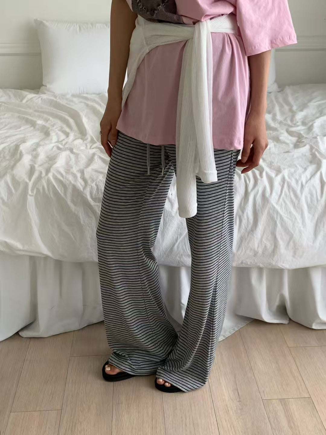 MS60724 Comfort lazy stripes trousers