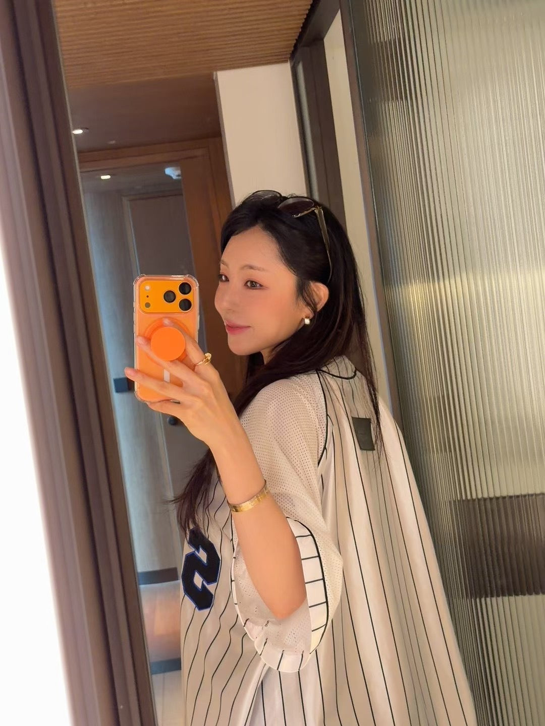 MS60705 Baseball style oversized top