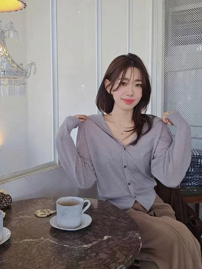 MS51111 Alpaca dual way cardigan