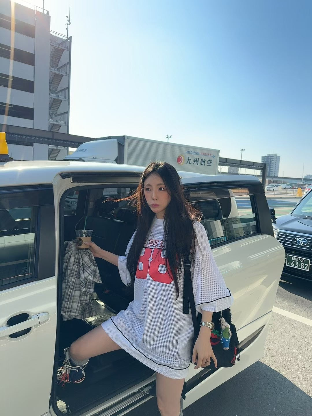 MS60534 Baseball style oversized tee