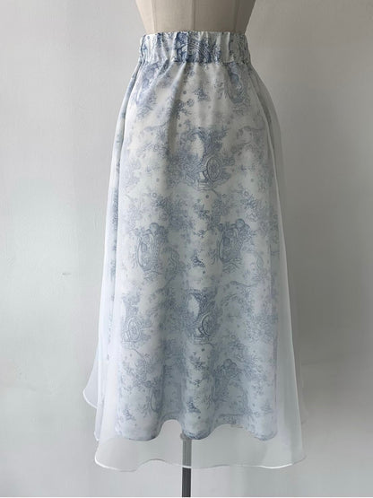 MS60234 Moon veil midi skirt