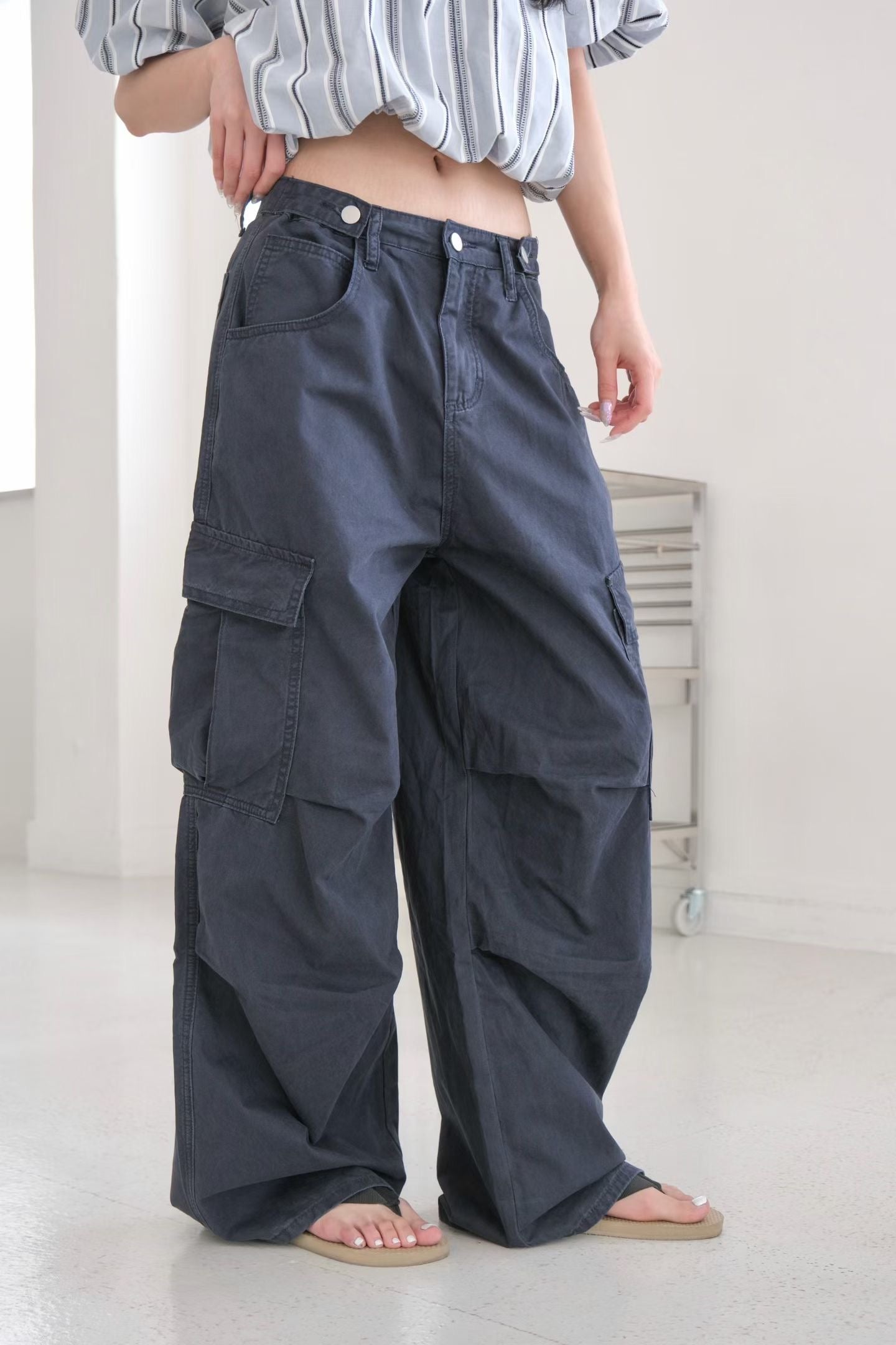 MS60634 Retro wide trousers
