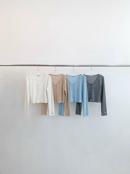 MS60917 Daily casual crop cardigan