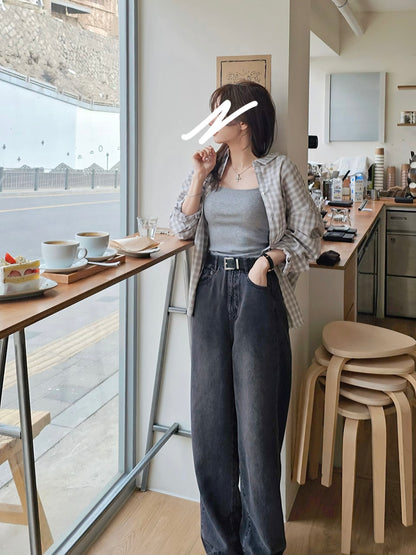 MS60331 Straight cut denim pants